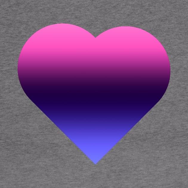 Bi+ Hearts Omnisexual Flag (Vertical Gradient Solo) by opalaricious
